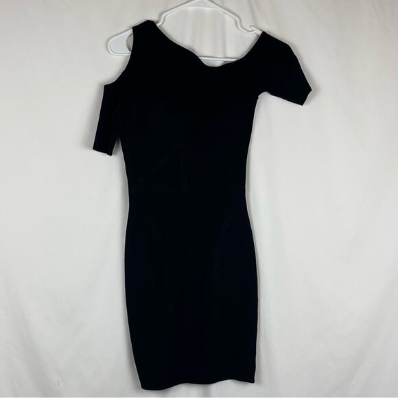 Helmut Black BodyCon Cut Out Party Event WhimsiGoth Mini Dress NWOT Size SP - Picture 5 of 13